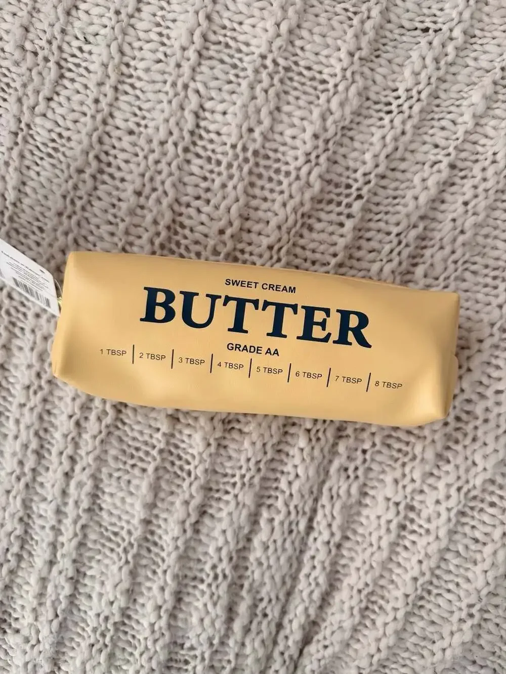 Butter Yellow Novelty Soft Pencil Case Pouch College School Supplies, Pencil Box